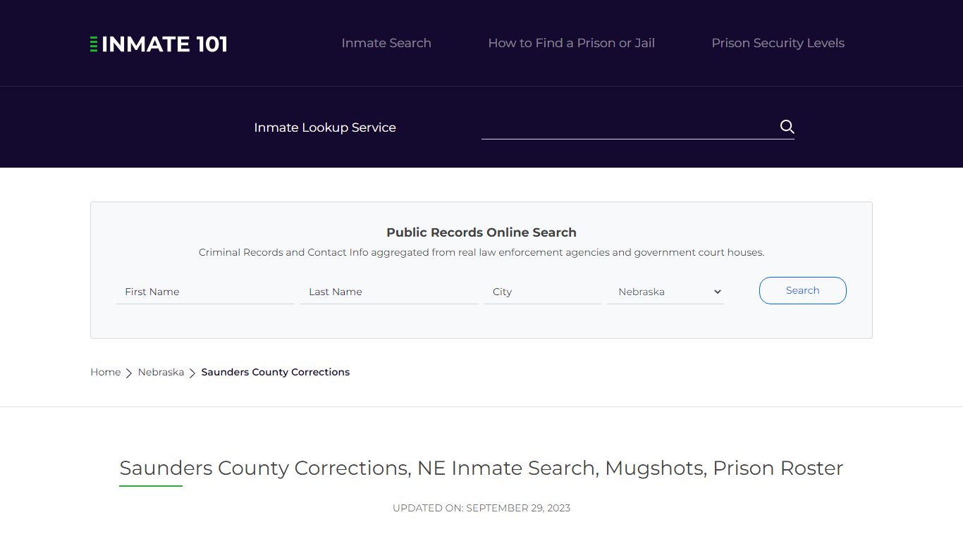 Saunders County Corrections, NE Inmate Search, Mugshots, Prison Roster ...